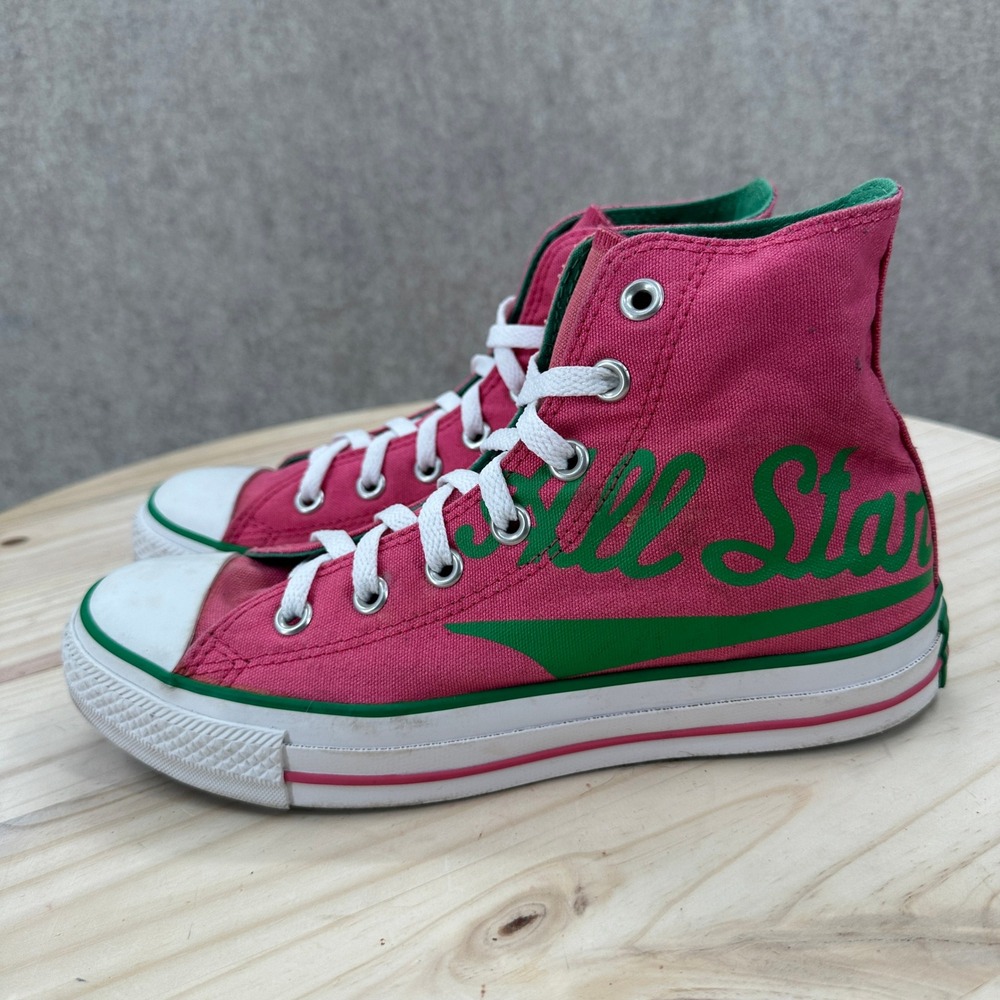 Converse Chuck Taylor All Star High Top Pink Green Sneakers Mens 6 Womens 8
